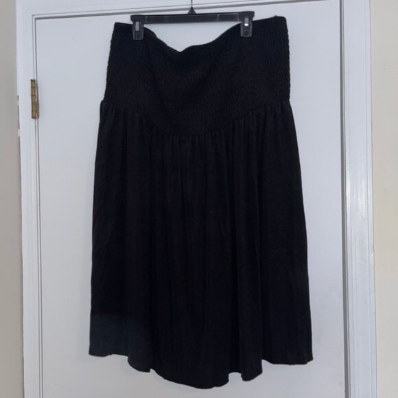 Torrid Size 4 Black Smocked Strapless Cover-Up Mini Dress - Picture 5 of 6